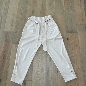 IRO Paris White Wide Leg Tapered Pants